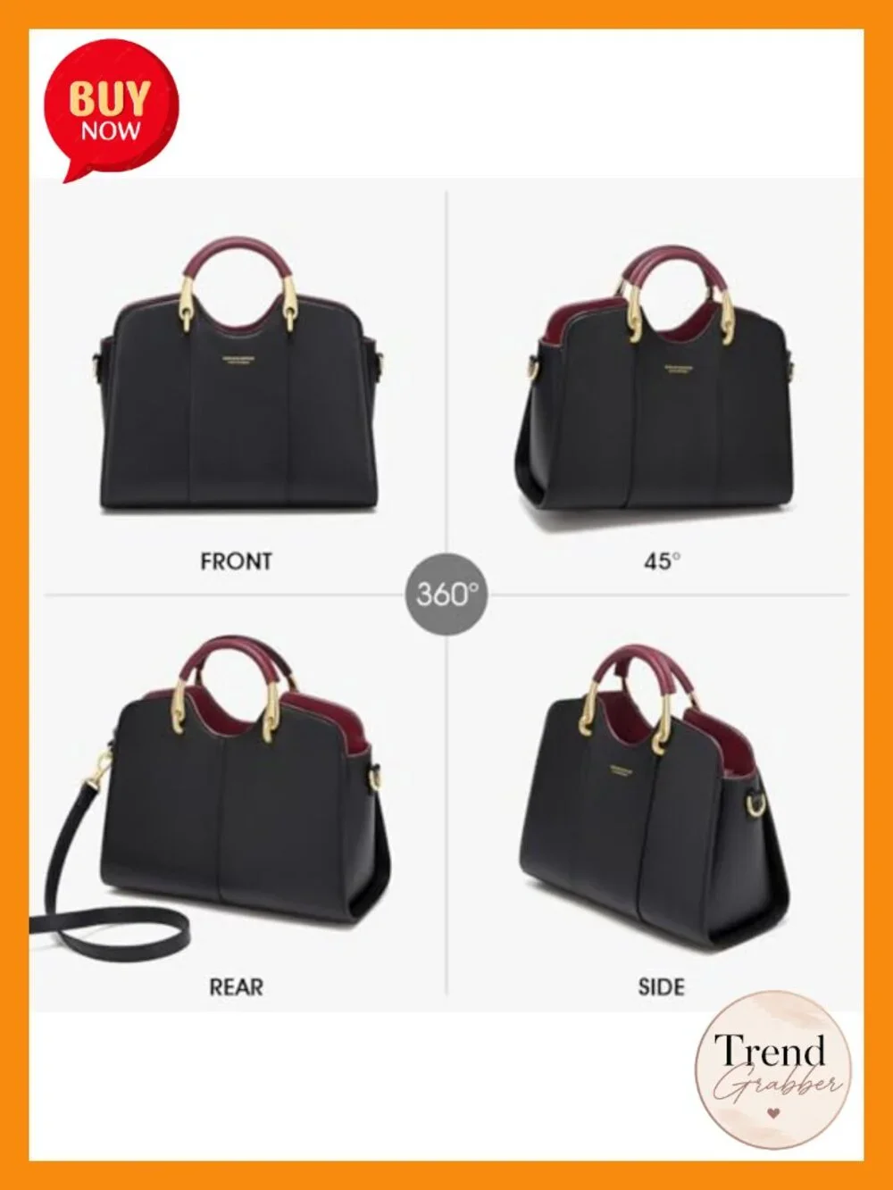 Genuine Leather Satchel Handbag Top Handle Shoulder Crossbody Tote